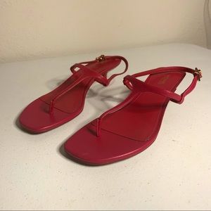Michael Michael Kors Pink Tasha T Strap Sandals